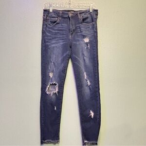 Vervet Women’s Distressed Skinny Jeans Size 29 Raw Hem Ankle